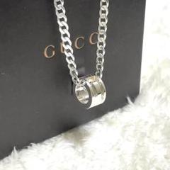 極美品】グッチ カットアウトGリング 喜平ネックレス フルセット