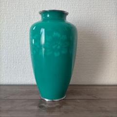 安藤七宝 翡翠釉花 唐草図 花瓶 純銀 花器 花入 銀製覆輪銀線 七宝燒 2025年最新】七宝花瓶の人気アイテム - メルカリ
