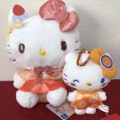 ハローキティきらきらおやつタイムBIGぬいぐるみ &フルーツポンチ柄がま口ポーチ
