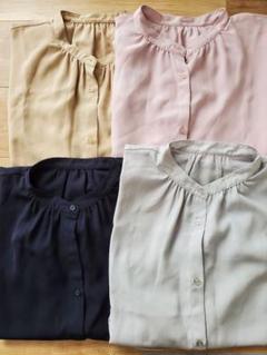 GU　半袖　ブラウス　シャツ　オフィス