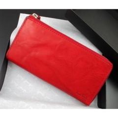 店頭完売☆新品☆箱付 ポールスミス クラッシュレザー 長財布 赤