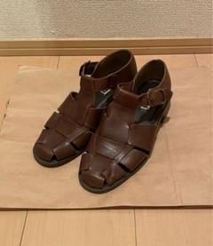 良品】MEPHISTO 本革 グルカサンダル ベルクロ BROWN 39