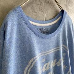 古着 ハワイ 英文字 アメリカ輸入 プリント Tシャツ 半袖 青色 XLサイズ