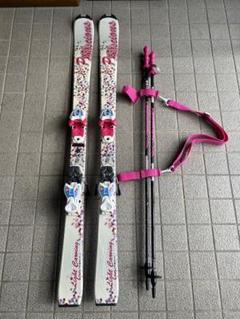 PURE CONSCIOUS スキー 板 130cm ビンディング 伸縮ストック｜スキー