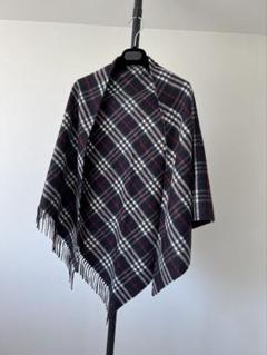 BURBERRY　バーバリー　三角フリンジ　ショール　人気のチェック柄 メール便無料】 BURBERRYバーバリー三角フリンジショール人気の