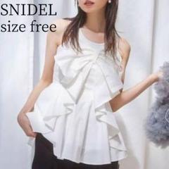 SNIDEL スナイデル snidel リボンディティールブラウス SNIDEL（スナイデル）の「リボンディティールブラウス（シャツ
