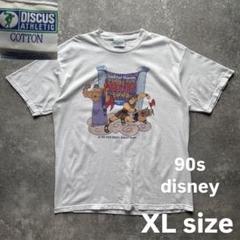 90s ディスカスアスレチック　ディズニー　古着　Tシャツ　プリント　アメコミ