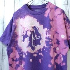 GILDAN ユニコーン　イラスト　タイダイ　Tシャツ パープル系　M 古着