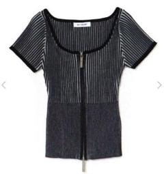 トップス melt the lady glimpse knit tops Melt the lady front zip knit tops - メルカリ