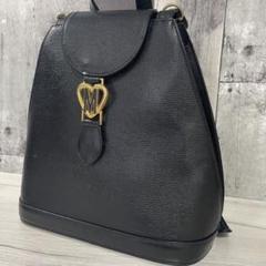 MOSCHINO モスキーノ 本革 レザー リュックサック バックパック 黒