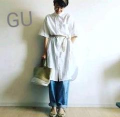 GU☆オックスフォードシャツワンピ L