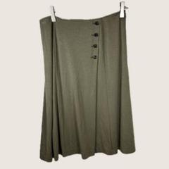 2292オリジナルバイスキャパカーキロングラップスカート上品きれいめシンプル定番