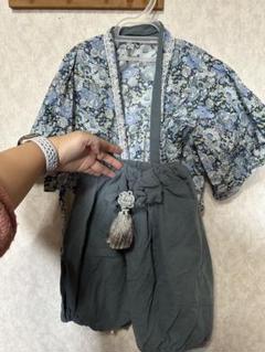 青花柄着物とパンツセット