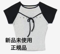 アンドマリー andmary Alma ribbon tops グレー