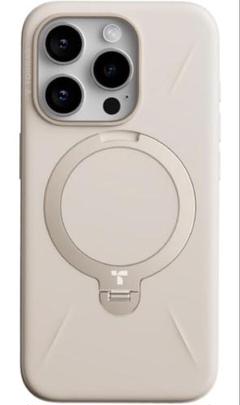 TORRAS Ostand Spin Fusion ヨーグルト•ホワイト iPhone 15 Pro|ゼンマイ式スタンドケース|Magsafe対応|スタンド