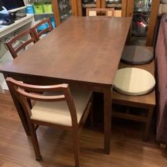 無印良品 無垢材 ウォールナット材 ダイニングテーブル 大家族