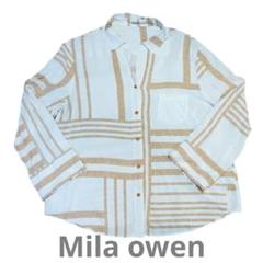 Mila Owen オリエンタルプリントシャツ 柄シャツ メンズライク
