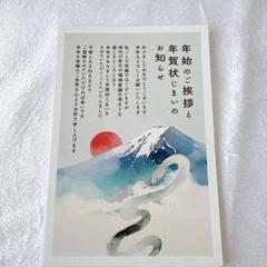 ☘️♡【10枚】年賀状じまい ヘビ 富士山