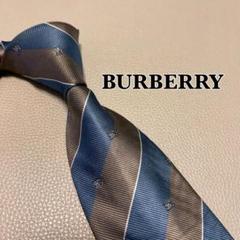 バーバリー　BURBERRY ネクタイ　ペイズリー　ゴールド系　ホースロゴ 美品 Burberry ジャガード ペイズリー柄 ホースロゴ ネクタイ