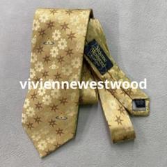 K603◯ vivienne westwood ネクタイ ゴールド シルク