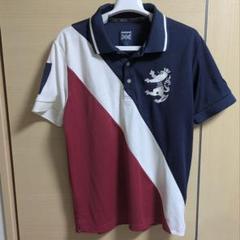 【美品】Admiral ストライプポロシャツ ネイビー/ホワイト/レッド　L