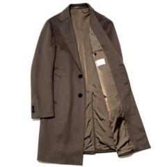 【未使用タグ付き】ボリオリ　チェスターコート　　48　BOGLIOLI BOGLIOLI - 【極美品】BOGLIOLI チェスターコート ダブル 紺 MIX