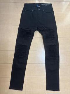 H&Mスーパースキニーブラックジーンズ US 30