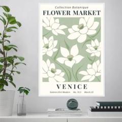 04. FLOWER MARKET　ボタニカル　北欧　インテリア　ポスター