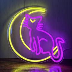 猫ネオンサイン　壁掛けLEDライト