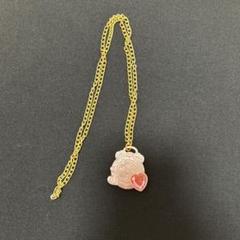 【美品】ピンクペンダントネックレス