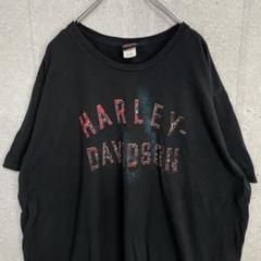ハーレーダビッドソン　両面プリント　ブラックオーバーサイズTシャツ　3XL