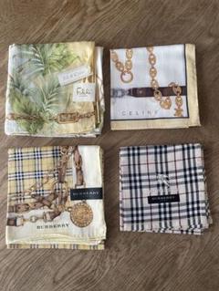未使用】BURBERRY チェック柄ハンカチセットほか - メルカリ