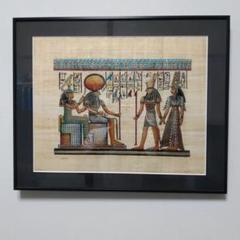 エジプト パピルス 絵画 額絵 美術品 3枚セット エジプト パピルス 絵画 額絵 美術品 3枚セット
