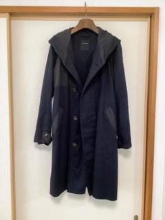 【pas de calais 】 パドカレ フード付きコート ダークブルー pas de calais 】 パドカレ フード付きコート ダークブルー