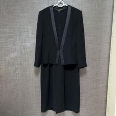 【美品】ソワール　プランタン　タキシード　総柄　喪服　ブラックフォーマル　黒　S 東京ソワール 50％OFF 喪服 レディース ブラックフォーマル 礼服