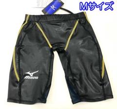 ミズノ 【M】N2JB402009 男性用 競泳用水着 ハーフスパッツ 黒×金のサムネイル
