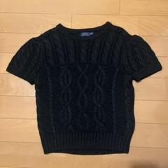 【正規品】タグ付き ポロ ラルフローレン Sサイズ 黒ケーブルニット 半袖 POLO RALPH LAUREN - 【新品・タグ付】POLO RALPH LAUREN 半袖
