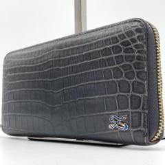 定価65万✨ゼルパリ ZELE-PARIS リアルクロコダイル 長財布 ロゴ金具