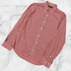 シードアンドソイル 赤白チェックシャツ　日本製　L