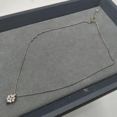 ★4℃ ヨンドシー クローバー ネックレス ラインストーン SILVER 925