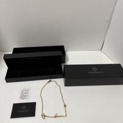 ヴェルサーチ VERSACE シグネチャー ネックレス ゴールド 箱付き