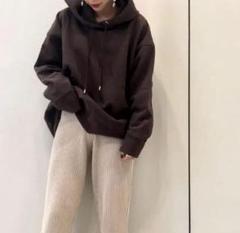 JEANASIS USED BIGフーディ　ブラウン　茶色