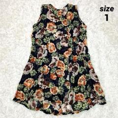 【美品】Y's ワイズ ヨウジヤマモト キュプラ 花柄 ワンピース チュニック 美品】Y's ワイズ ヨウジヤマモト キュプラ 花柄 ワンピース
