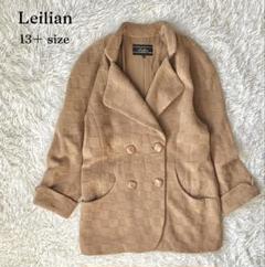 美品 Leilian アンゴラウールのハーフコート キャメル 大きい