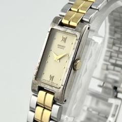 【稼働】SEIKO クオーツ 2E20-6590 スクエアゴールドレディース