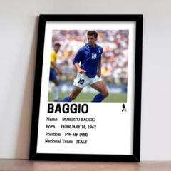 201 - Roberto Baggio　A4額装付き　ワールドカップのサムネイル