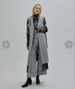 UNITED TOKYO カッティングメッシュベスト ロングジレ ベルト付き 黒 UNITED TOKYO カッティングメッシュベスト ロングジレ ベルト付き 黒