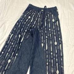 ★即売切デザイン★ Frapbois パンツ　総柄　スプーン　フラボア　デニム