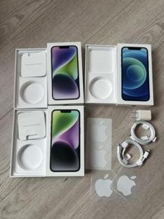 iPhone12 14 空箱 ケーブル　アダプター　ステッカー