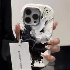 アート iPhone15Plus 白黒 スマホケース 【新入荷】 インク